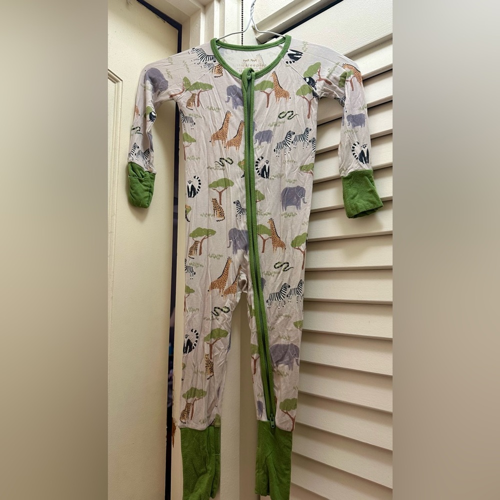 Little Sleepies 12-18m Safari Friends Bamboo Viscose Zippy